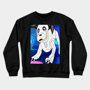 Playing Aibo Robot puppy Crewneck Sweatshirt